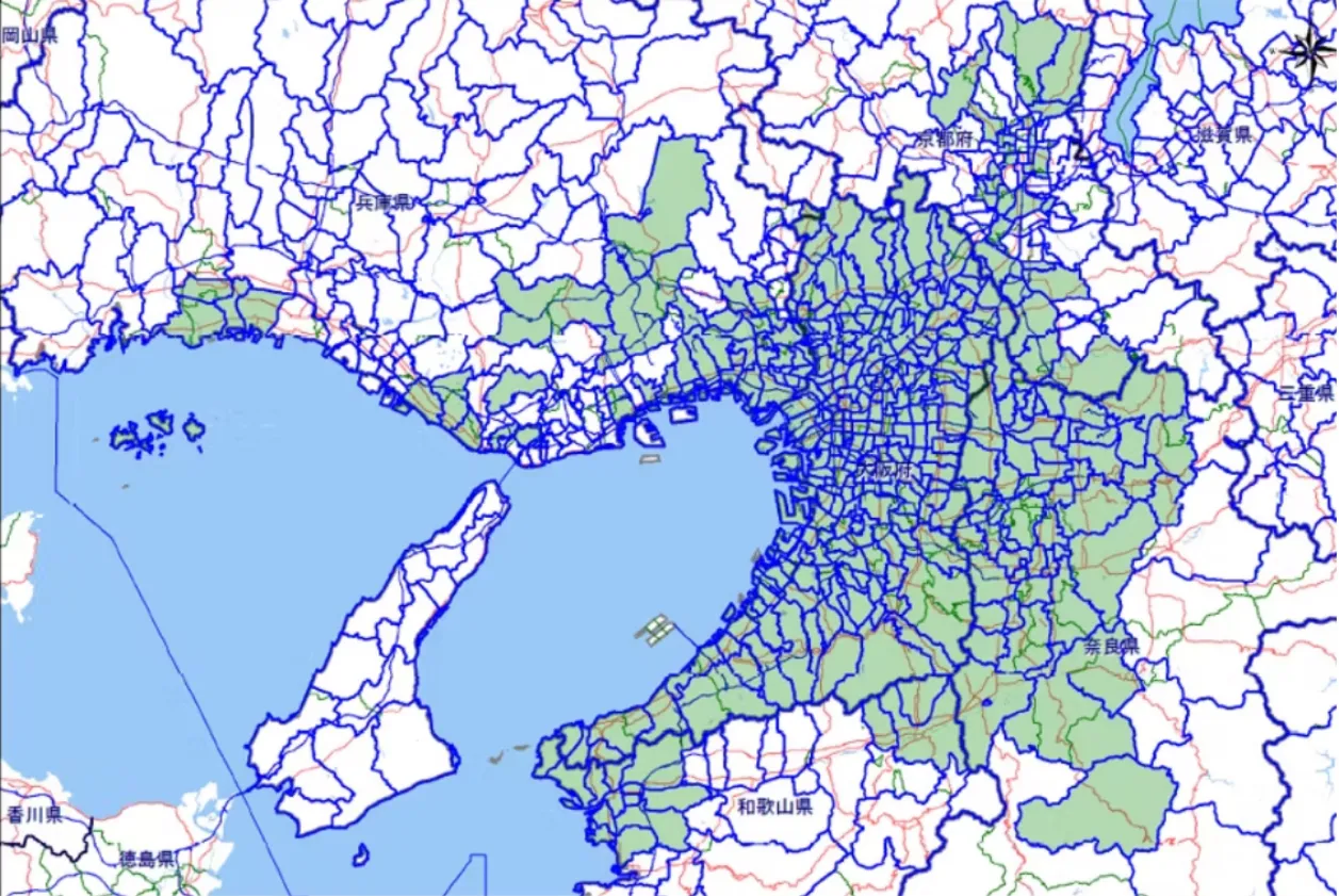関西plusの配布エリアと発行部数の画像